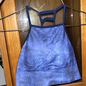 cute navy blue halter top/ sports bra